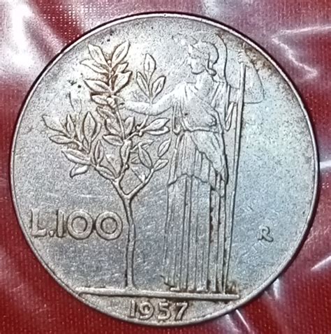 100 Lire 1957 Republic 1946 2001 Italy Coin 5048