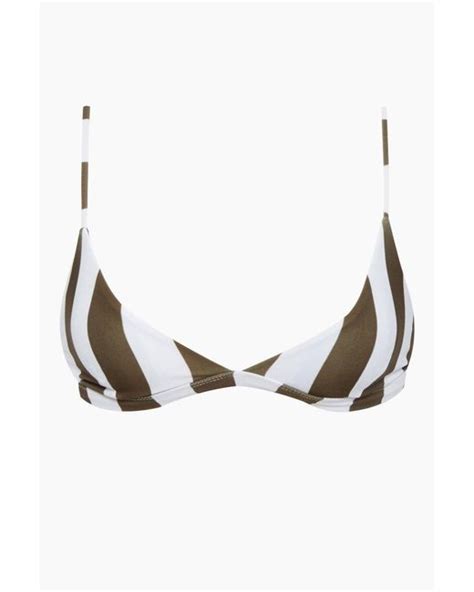 Mikoh Swimwear Synthetic Belize Triangle Bikini Top Retro Stripe