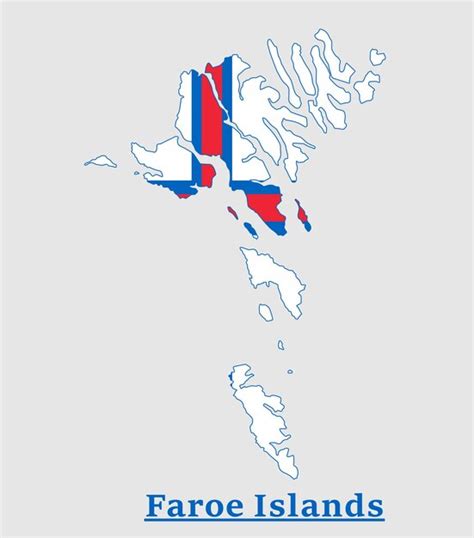Dise O Del Mapa De La Bandera Nacional De Las Islas Feroe Ilustraci N De La Bandera Del Pa S De