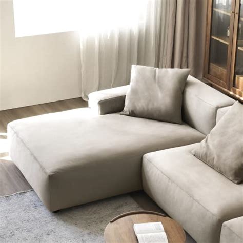 Acanva Luxury Modern Modular L Shape Sectional Sofa Set 3 Seat Uphols