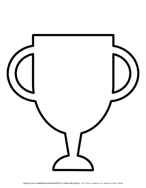 Printable Trophy Outline Template Fun And Educational Activity For Kids