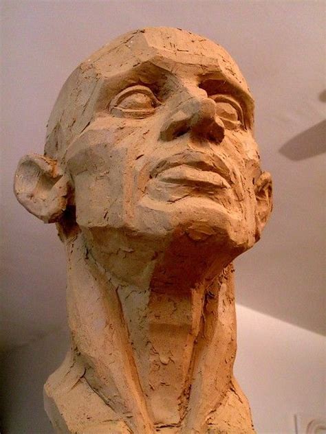 Finished Clay Head Up Shot Sculpture Head Sculpture Clay