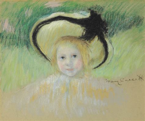 Mary Cassatt 1844 1926 Girl In A Hat With A Black Ribbon Christies