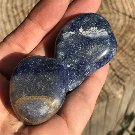 2 Blue Aventurine Tumbled Stones Natural Gemstone Semiprecious