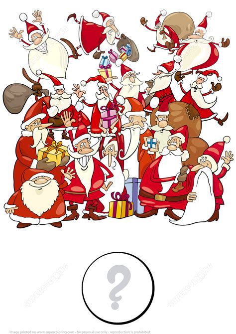How Many Santas Do You See In This Picture Free Printable Puzzle Games