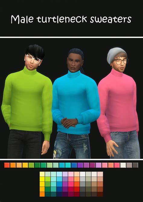 Male Turtleneck Sweater At Maimouth Sims4 Sims 4 Updates