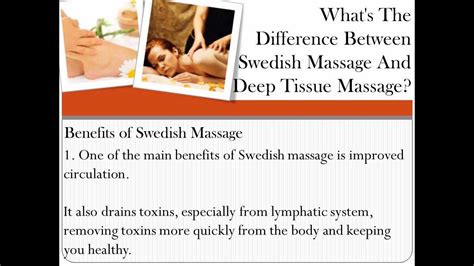 Whats The Difference Between Swedish Massage And Deep Tissue Massage Youtube