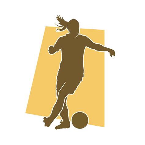 Female Football Player Vector Solid Silhouette 13080296 Vector Art At