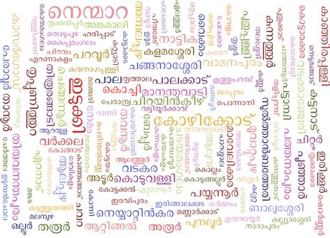 Malayalam Word Cloud Using Legislative Assembly Constituencies In