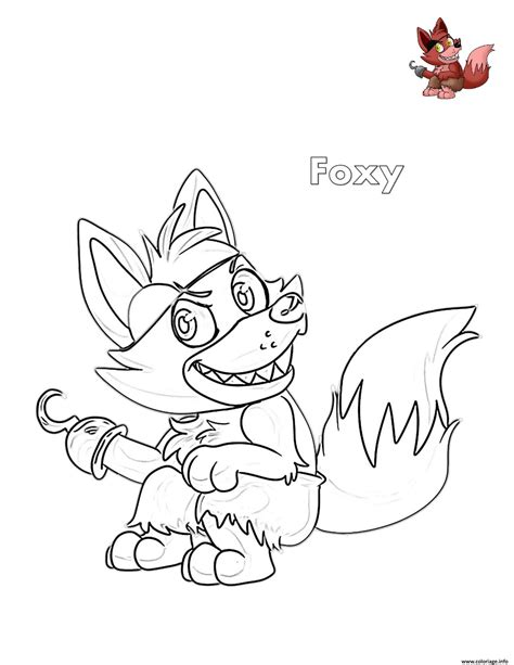 Coloriage Cute Foxy Fnaf