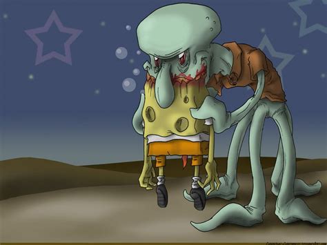 squidward devours spongebob spongebob fan art squidward