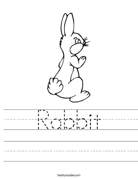 See more ideas about bunny, cute bunny, cute animals. Rabbit Worksheet - Twisty Noodle
