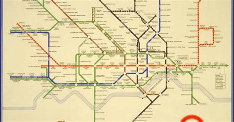 Poster London Transport Underground Map By Henry C Beck 1939