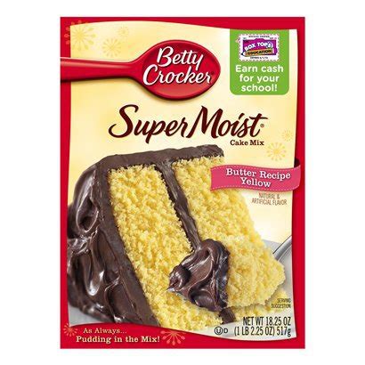 Betty crocker's super moist butter recipe yellow cake mix is made with no preservatives and no artificial flavors. Americatessen : American Food Wholesale | Betty Crocker ...