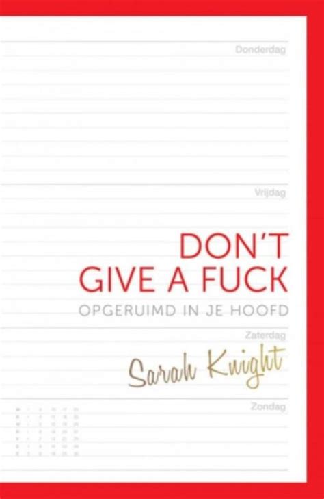 don t give a fuck van sarah knight