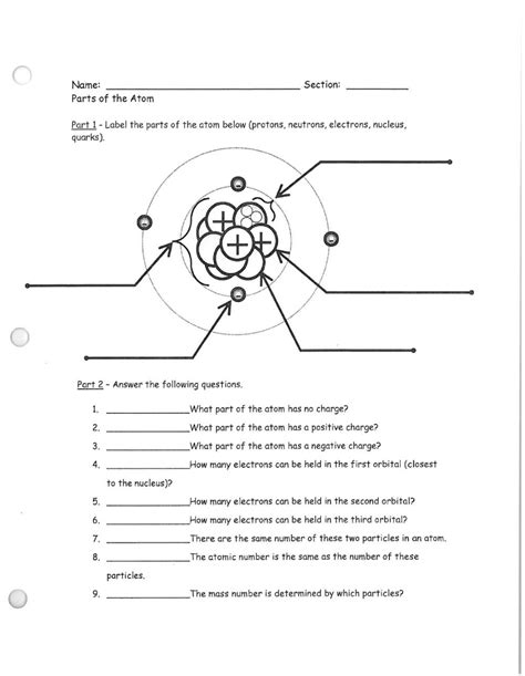 Atomic Structure Worksheet Answer Key Unit 2 Atomic Structure Ms Holl