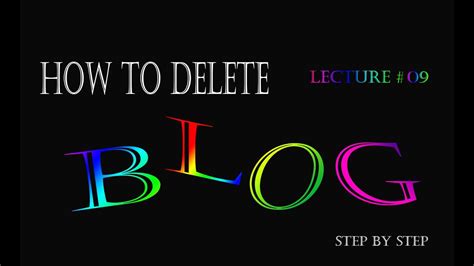 How To Delete Blog Deactive Blog Designer Hub Youtube