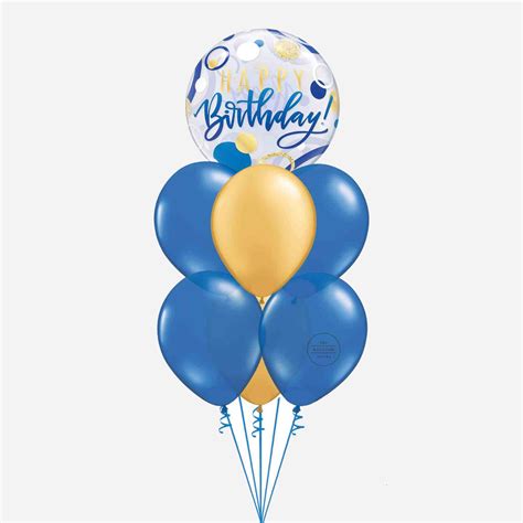 Blue Bubble Birthday Bouquet Birthday Party Balloons The Balloon Works