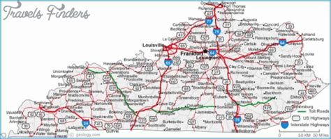 Kentucky Map Travelsfinderscom