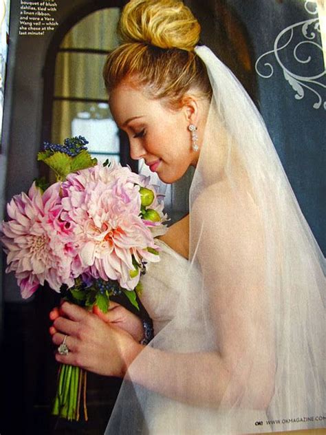 Hilary Duffs Wedding Bouquet And Up Do See