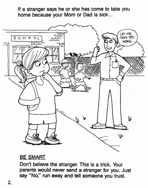 Stranger Danger Coloring Pages Coloring Home