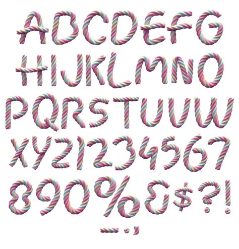 Buy Marshmallow Twist Font Yummy Typeface From Marshmallows