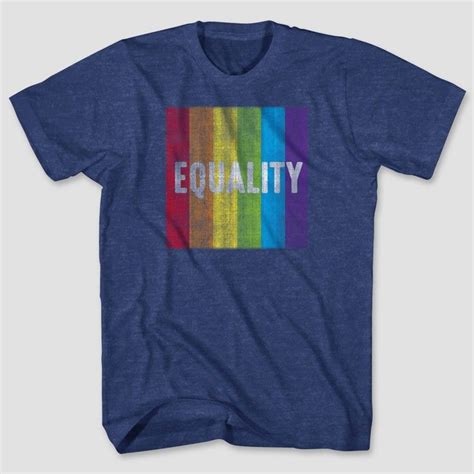 Pride Adult Equality Tee Navy Heather M Blue Equality Tees Shirts