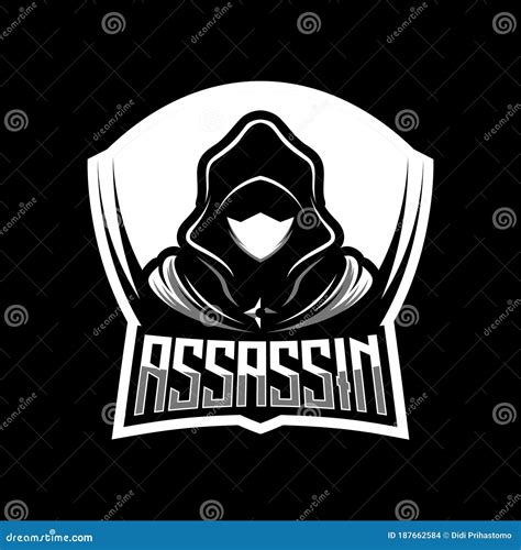 Assassin Ninja Warrior With A Cloak Mascot Logo Gaming Vector