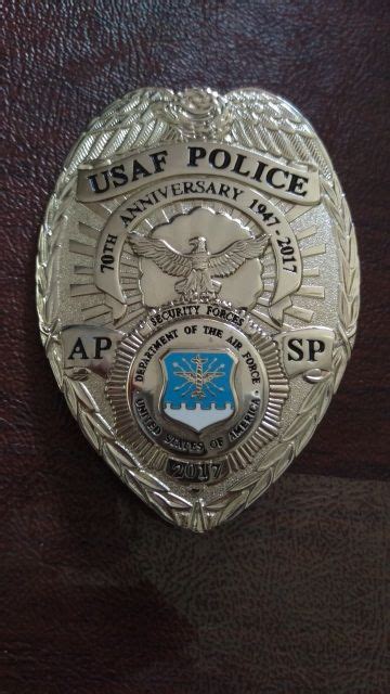 Usaf Police 70th Anniversary Commemorative Badge Usaf Police Badge