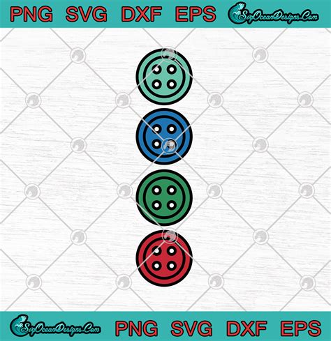 Pete The Cat Groovy Buttons Inspired Svg Png Eps Dxf Clipart Cut File