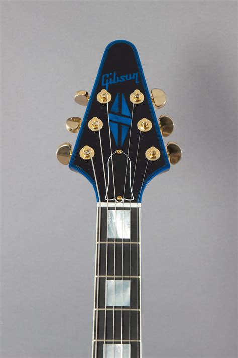 2015 Gibson Custom Shop Flying V Custom Blue Widow Guitar Chimp