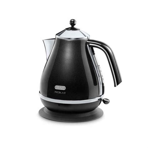 Delonghi Kbom3001bk Icona Micalite Vintage Kettle Pearl Black Around