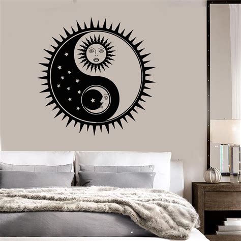 Vinyl Wall Decal Sun Moon Stars Bedroom Home Interior Stickers Unique