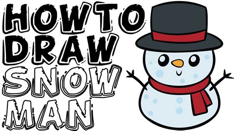 how to draw a cute kawaii snowman step by step youtube
