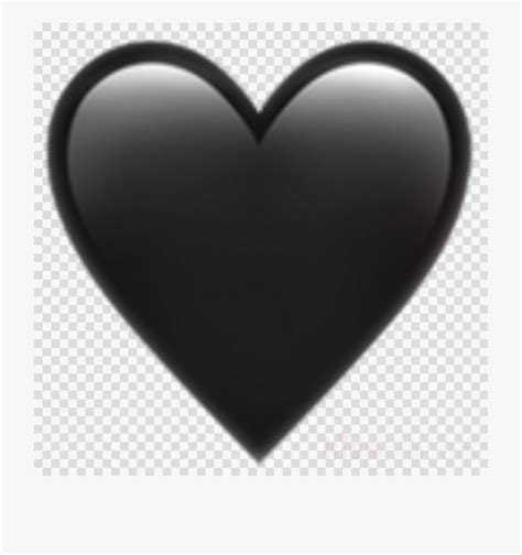 Hearts for nicknames and love letters ! Download Iphone Black Heart Png Clipart Emoji Picsart ...