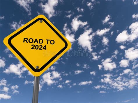 Road To 2024 Traffic Sign Stock Image Image Of Choice 239038679