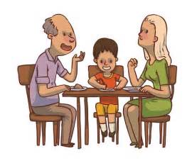 Family Dinner Grandfather Mother And Son Eat Food Stock Clipart Royalty Free FreeImages