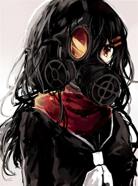 58 Best Anime Gas Mask Images On Pinterest Gas Masks Anime Guys And