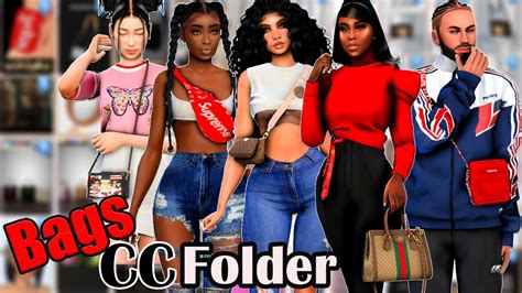 Bags Cc Folder 100 Items Gucci Lv Chanel And More The Sims 4