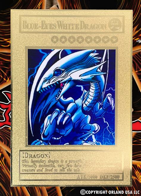 Quick Delivery Usa Seller Yugioh Blue Eyes White Dragon Custom Metal Card Golden Cards Lowest