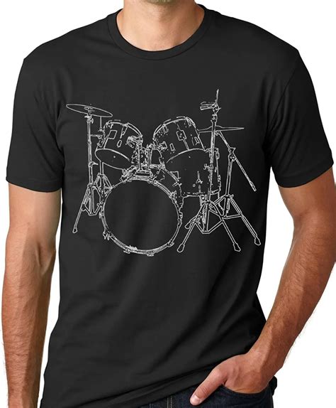 2017 New Summer Fashion Short Sleeve T Shirt Drums T Shirt Artistic Design Drummer Tee Free