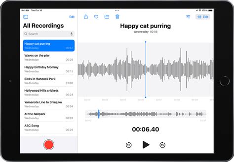 Play A Recording In Voice Memos On Ipad Apple Support Ca