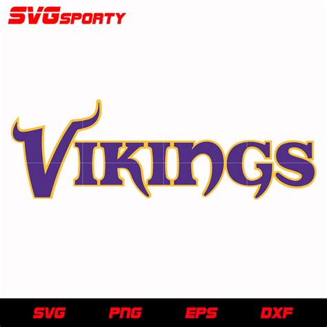 Minnesota Vikings Text Logo Svg Nfl Svg Eps Dxf Png Digital File