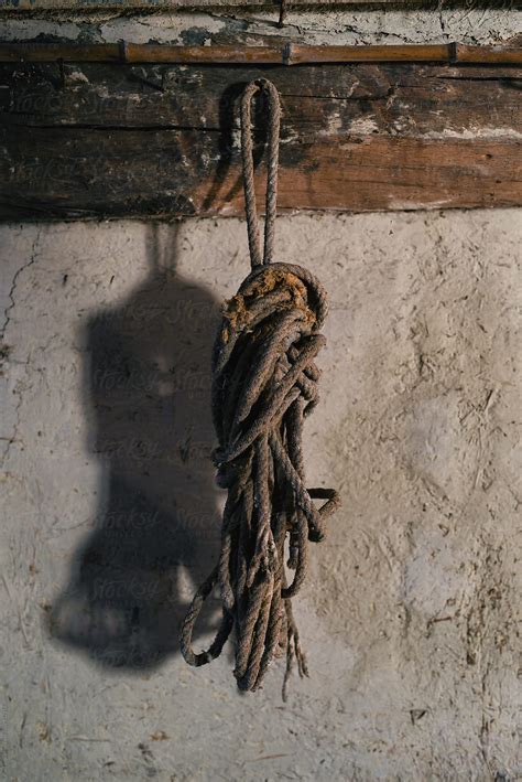 Old Rope Hanging On A Wall By Stocksy Contributor Pixel Stories