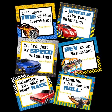 Free Printable Hot Wheels Valentines Printable Templates Free