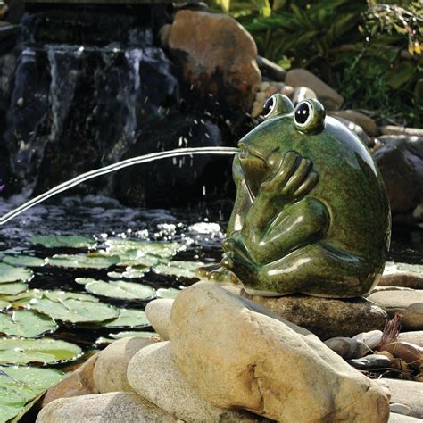 Ceramic Thinking Frog Spitter Садовые статуи Керамика Садовые фонтаны