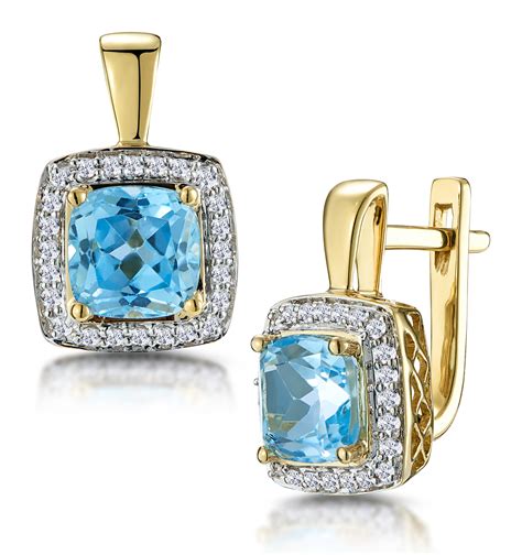 Blue Topaz Earrings The Diamond Store