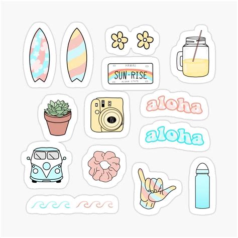 Pin By Pastel Palette Design On Tuval Resimleri Aesthetic Stickers