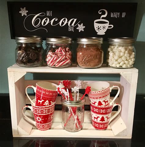 Simple Diy Hot Cocoa Bar Christmas Kitchen Christmas Hot Chocolate