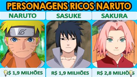 Quais Os Personagens Mais Ricos De Naruto Descubra Quanto De Dinheiro